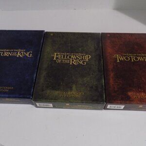 LOTR DVDS Platinum Series Lot of 3 Two Towers Return of King Fellowship of Rings